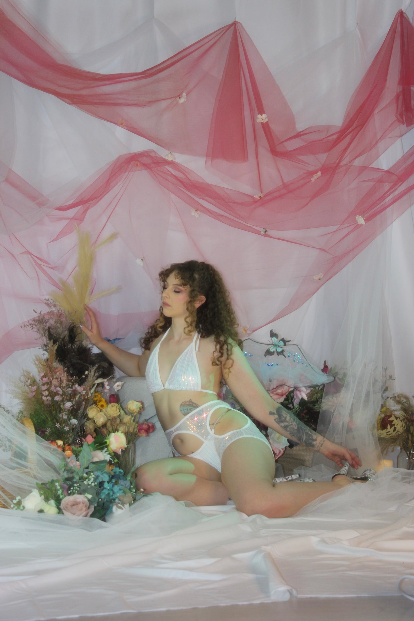 As*less chaps sequin white adjustable