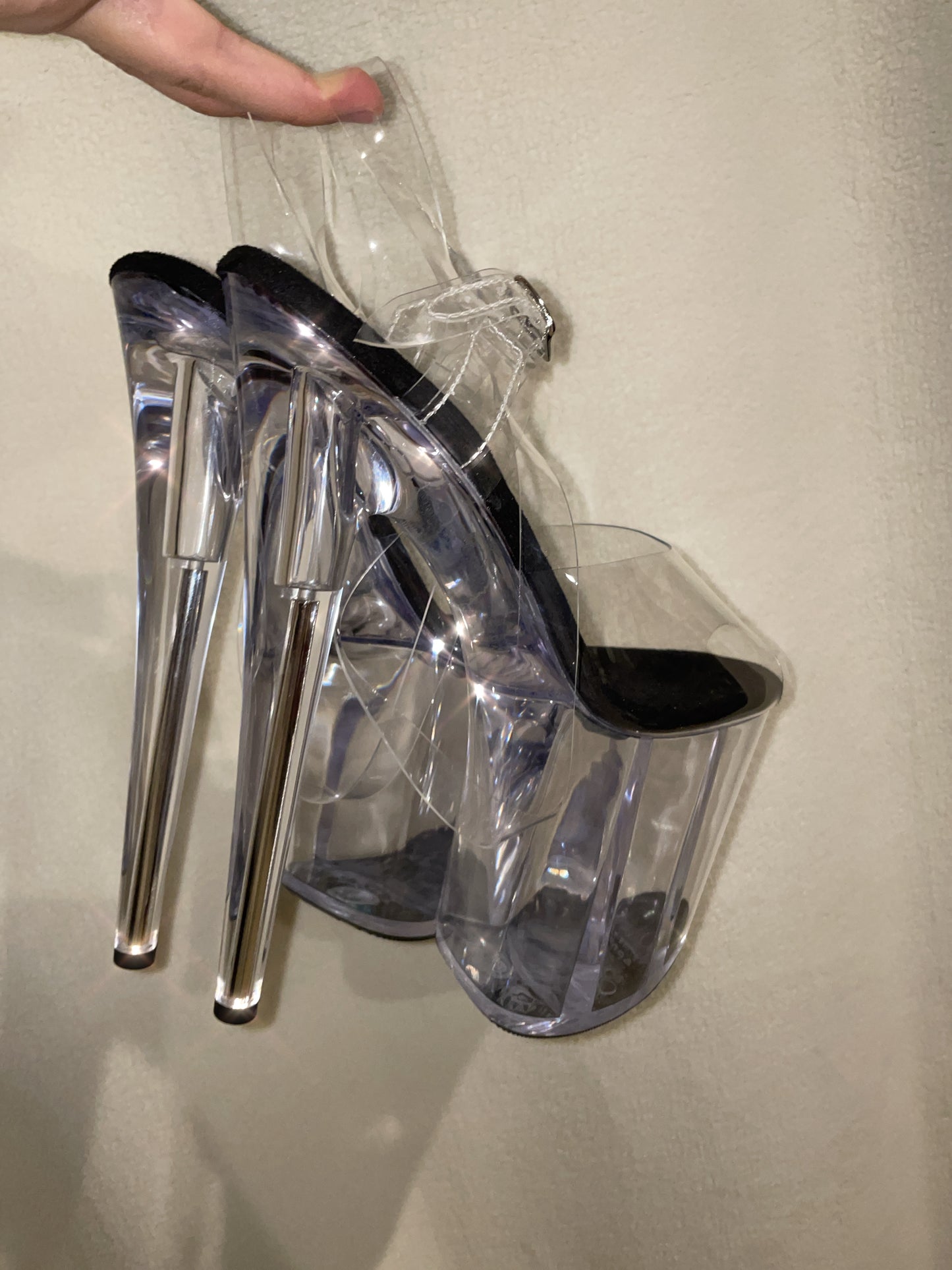 Clear platform sandal