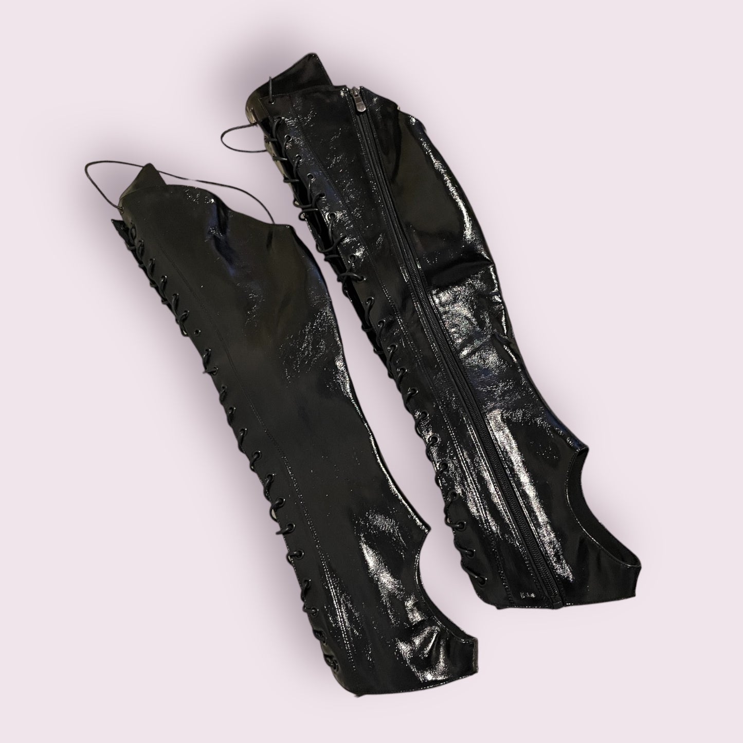 Knee high sleeves with built in knee pads - semi matte
