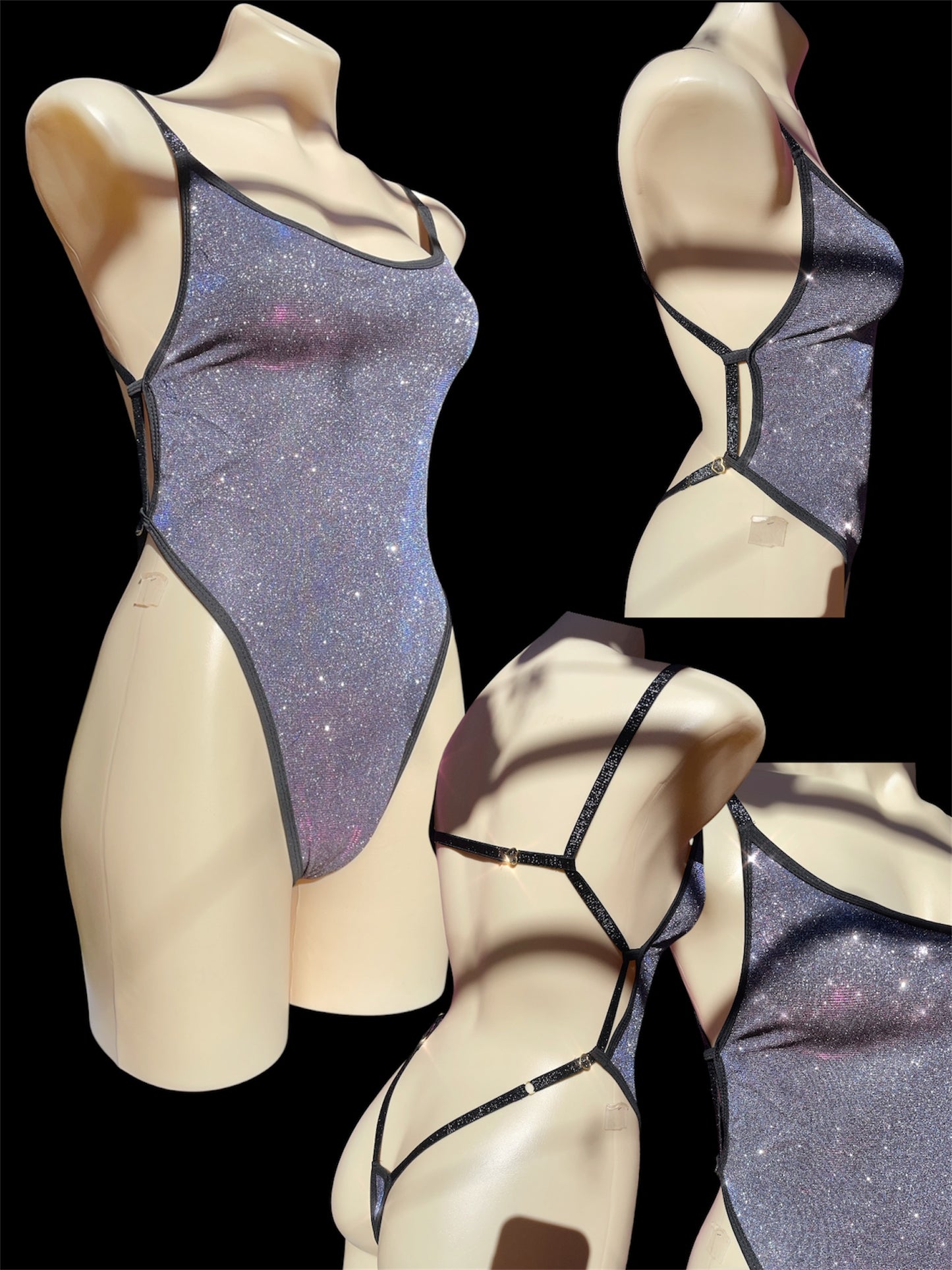 Eve bodysuit - blue sparkles