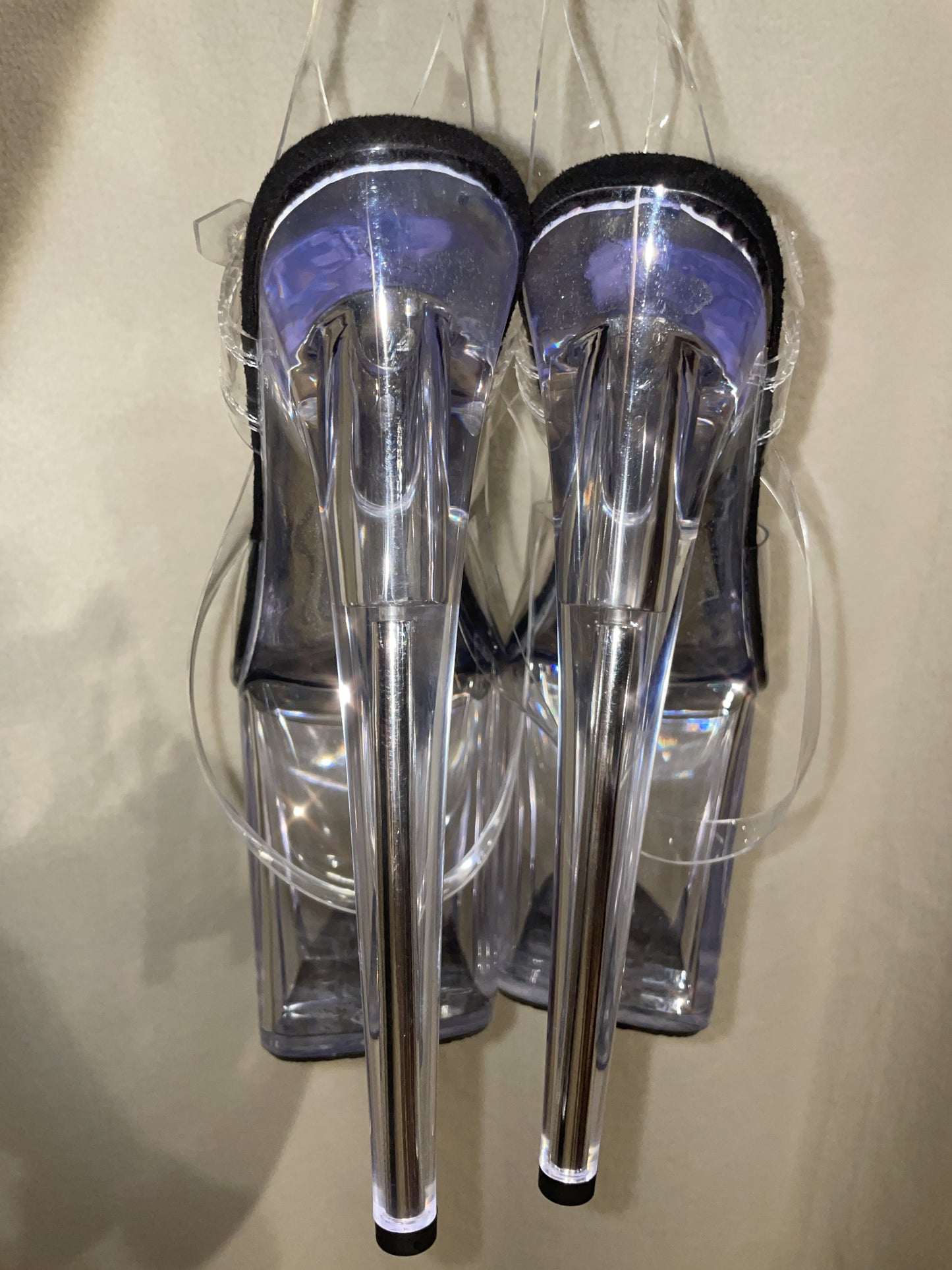 Clear platform sandal