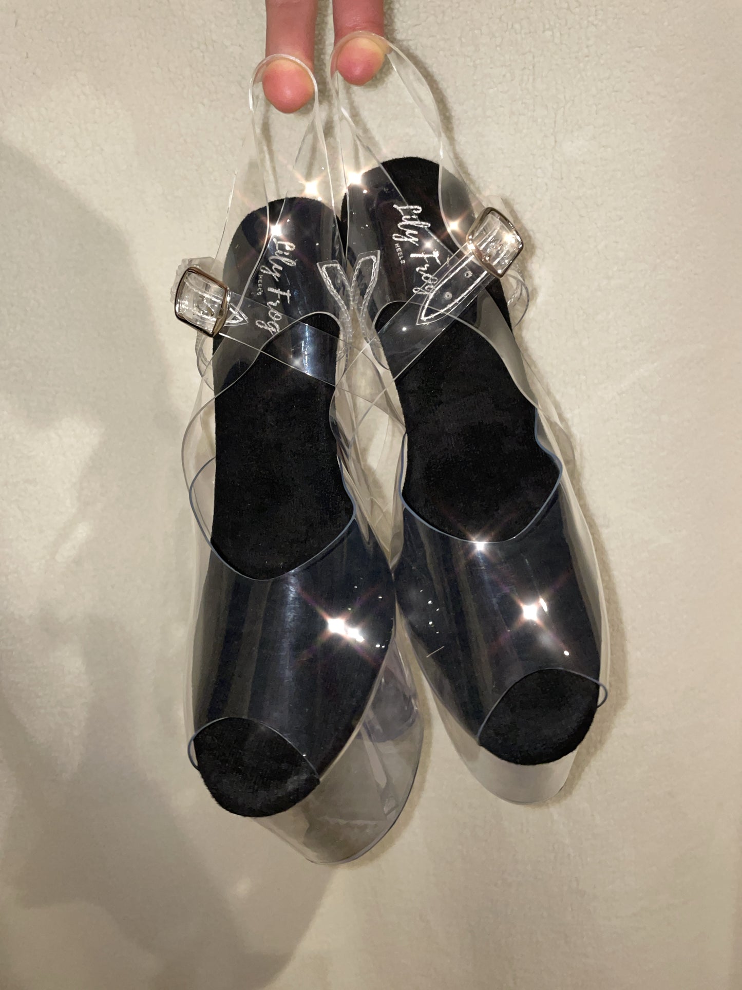 Clear platform sandal