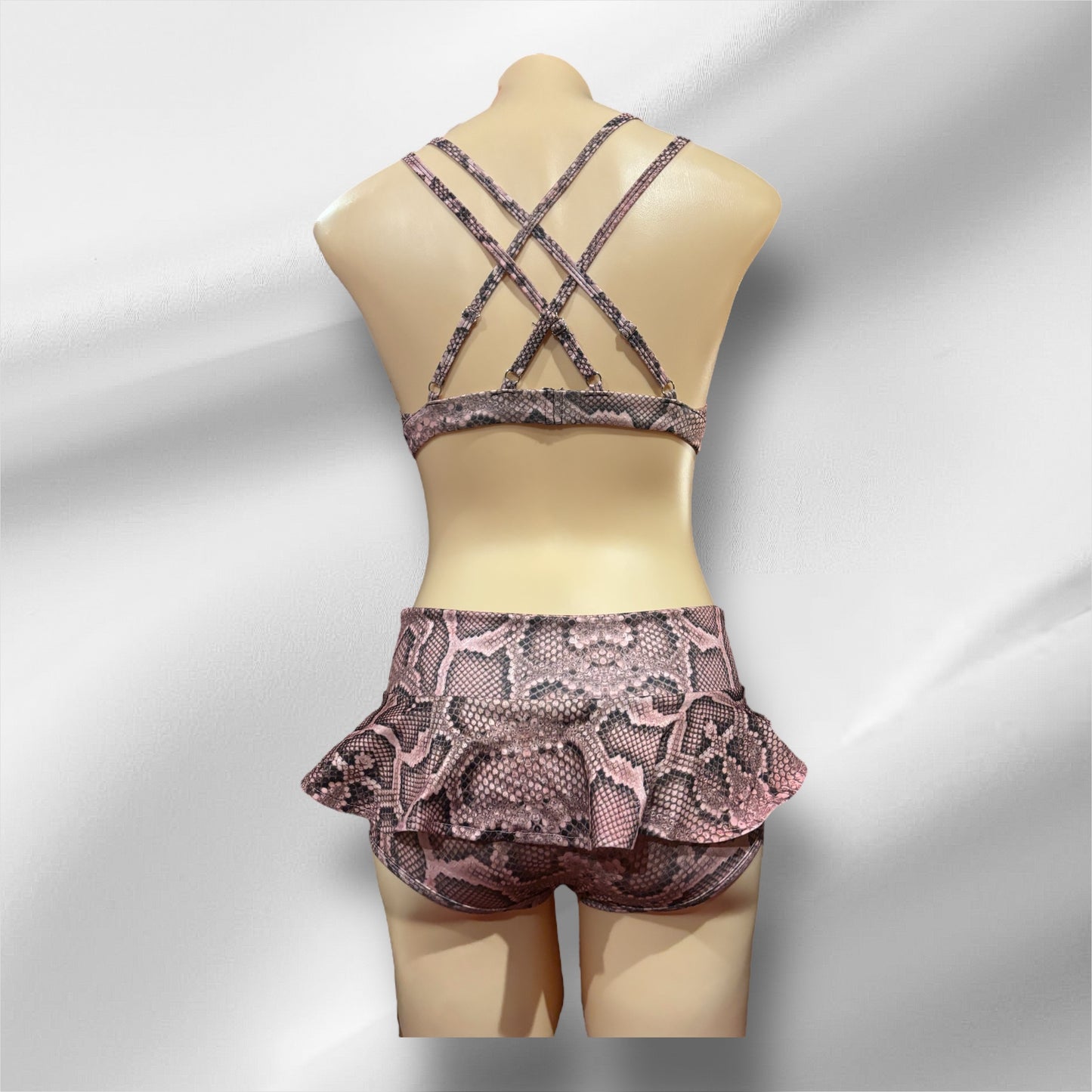 Skort - snake print pink