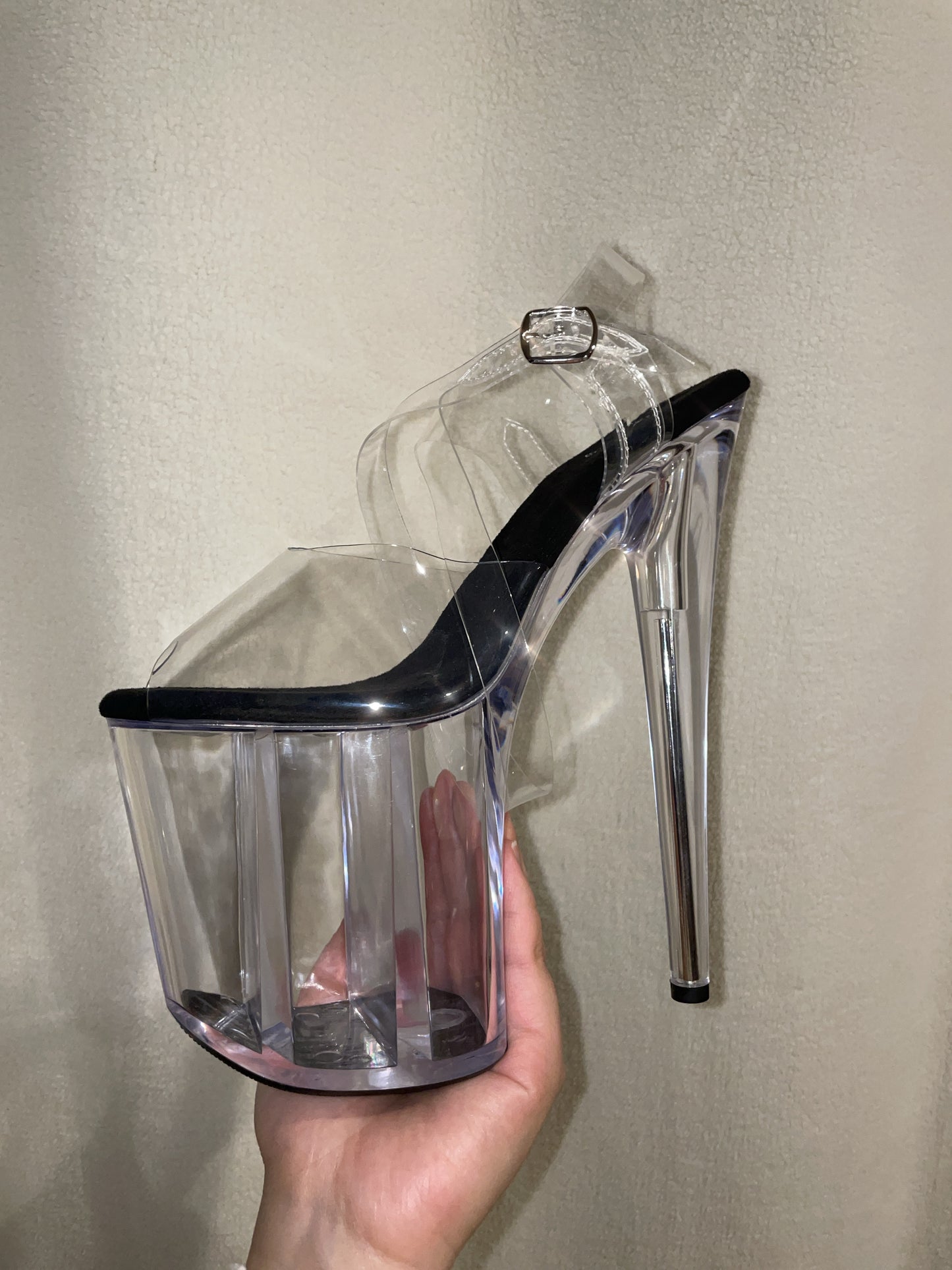 Clear platform sandal
