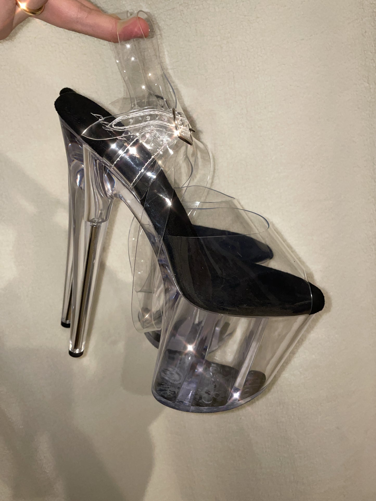 Clear platform sandal