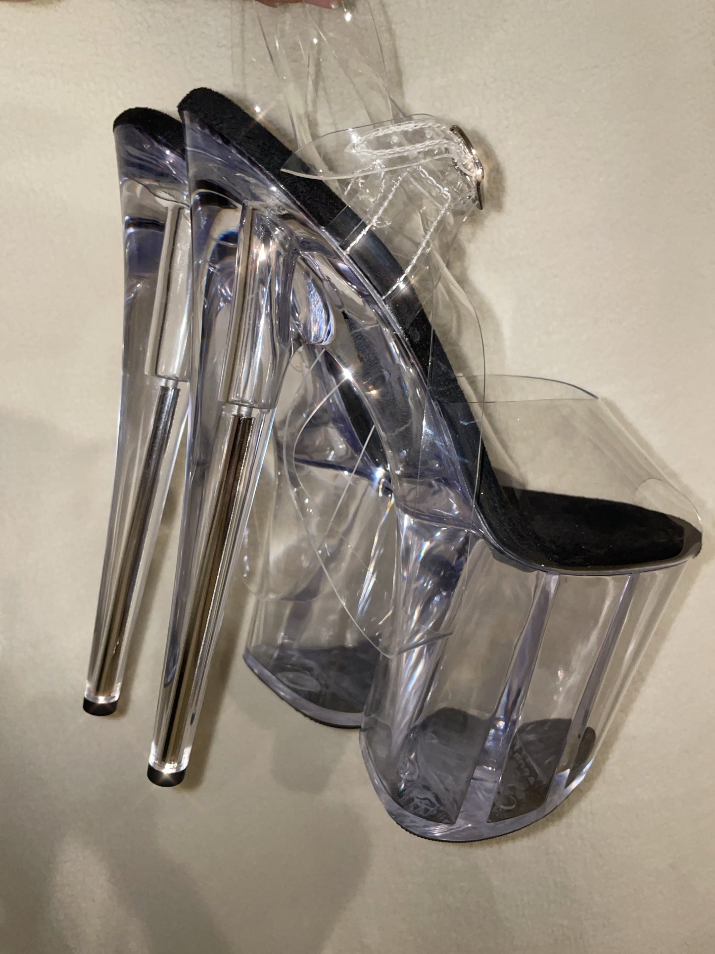 Clear platform sandal