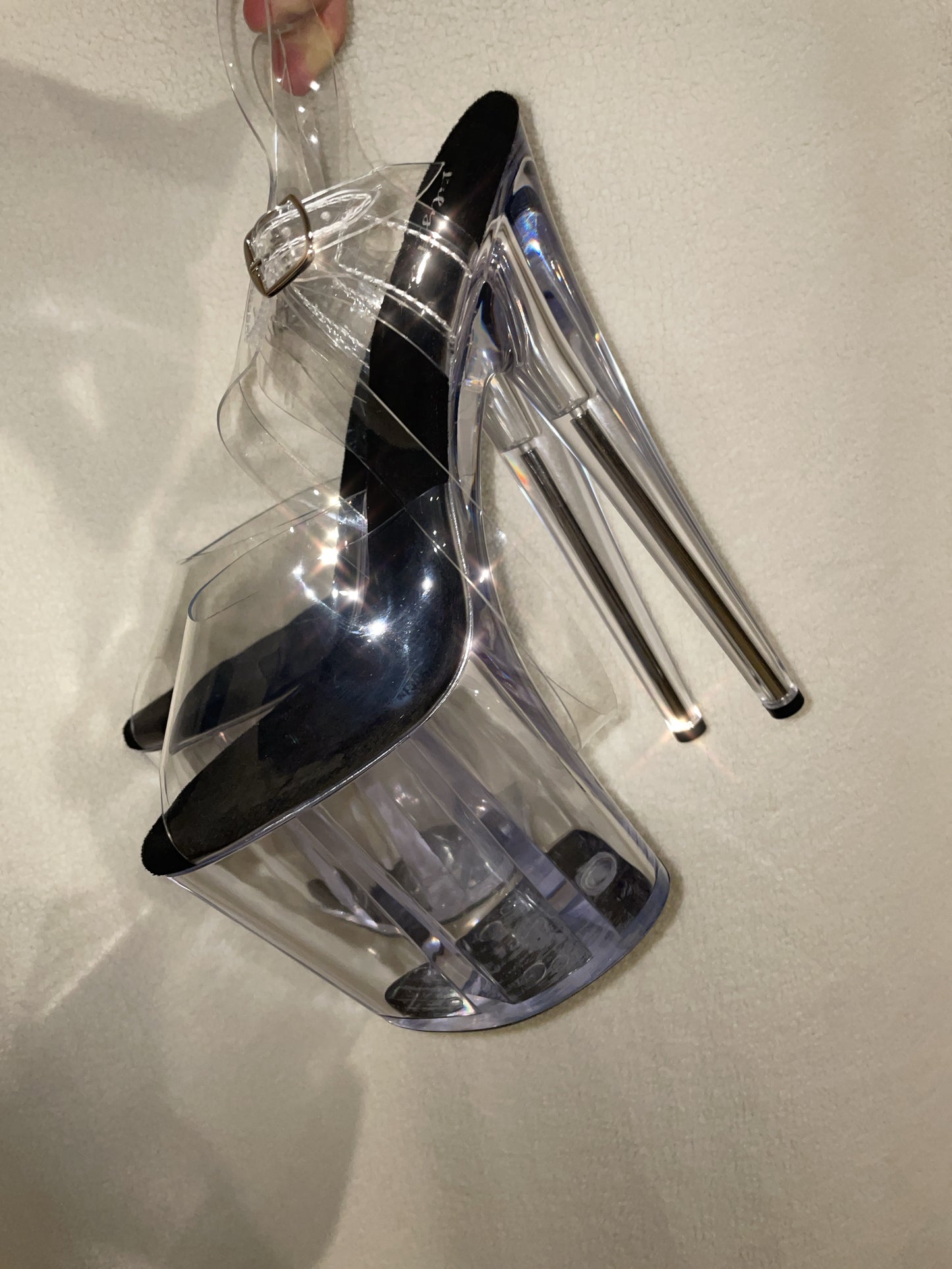 Clear platform sandal