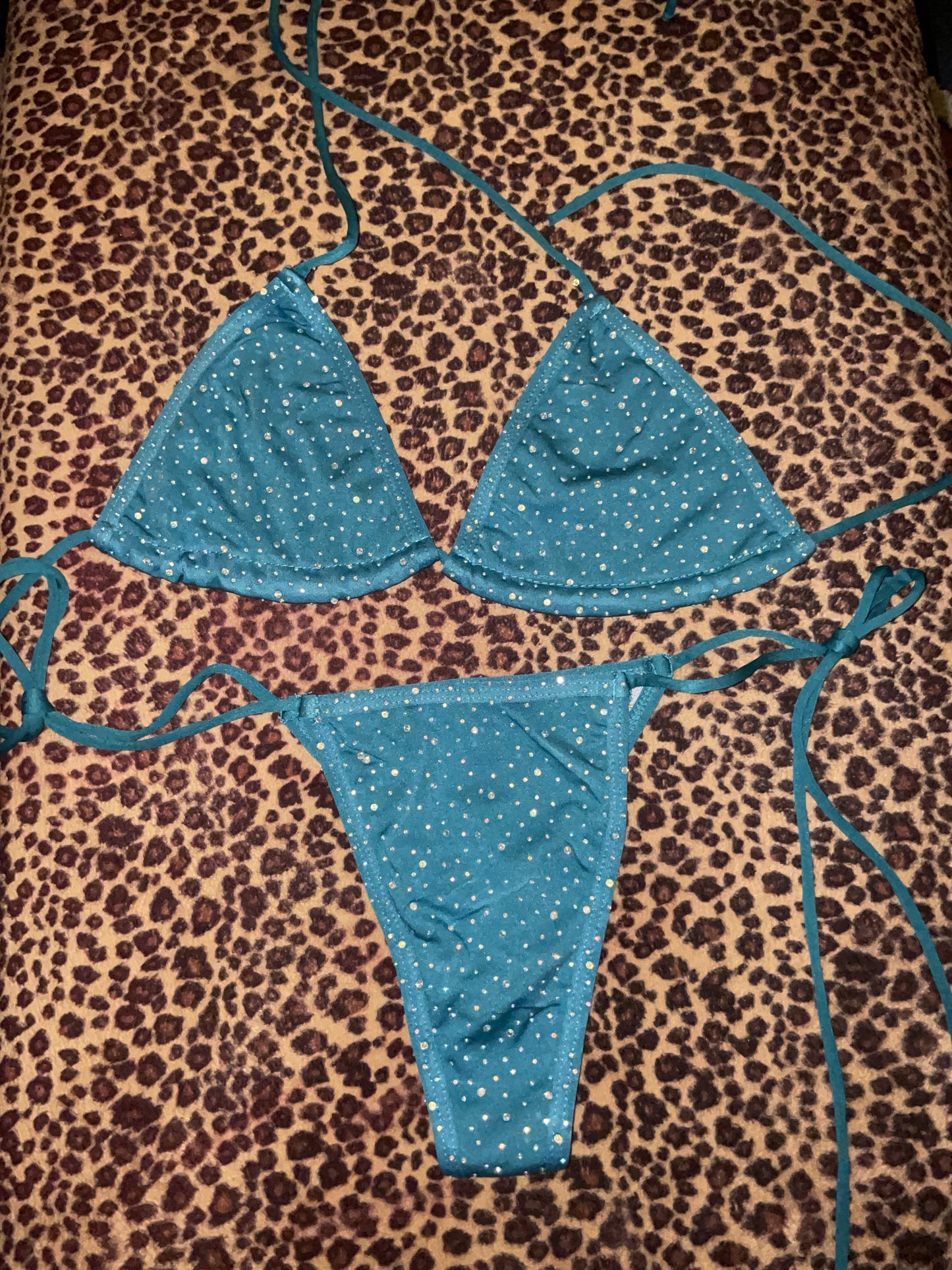 Rhinestone bikini Blue
