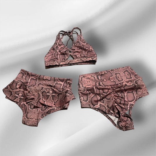 Pink snake 3 piece set