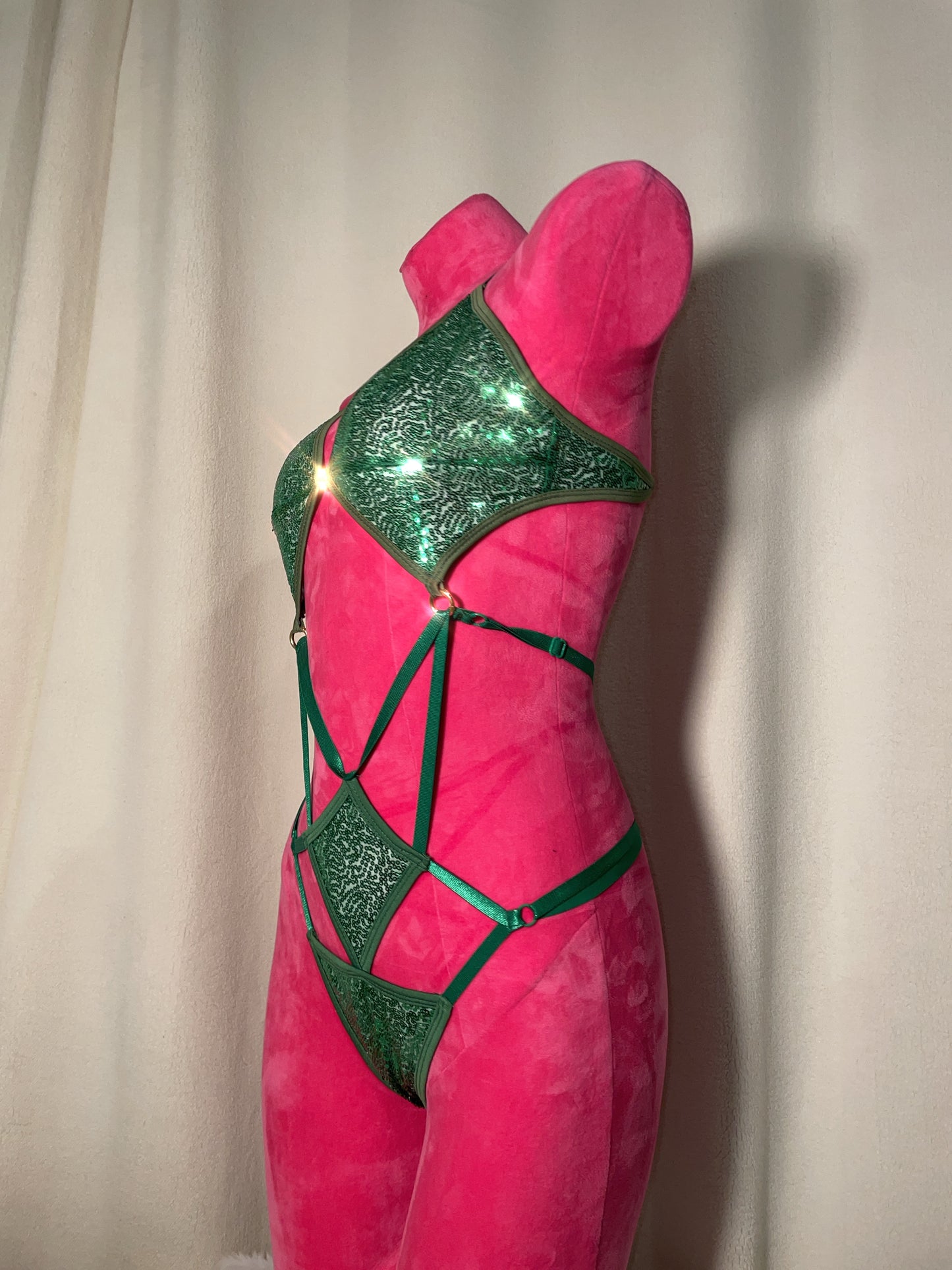 Goddess bodysuit - green