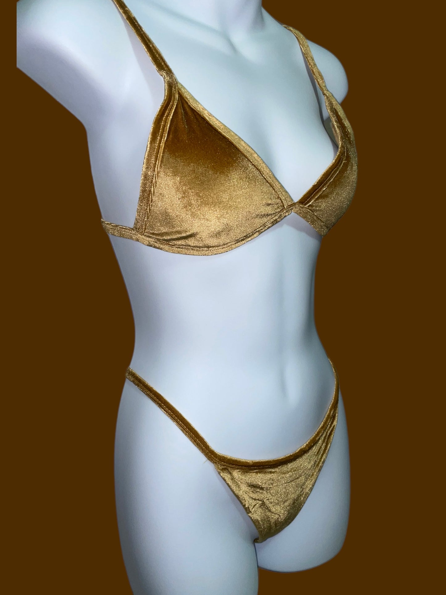 Petite velvet bikini