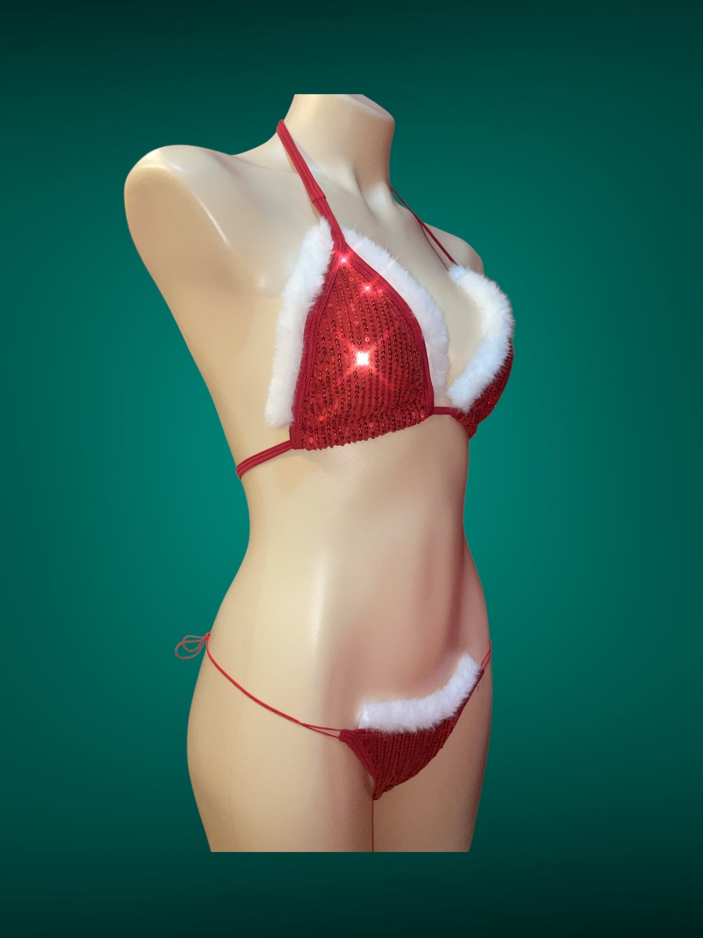 Christmas bikini - red sequin
