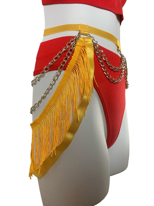 Tassels belt yellow