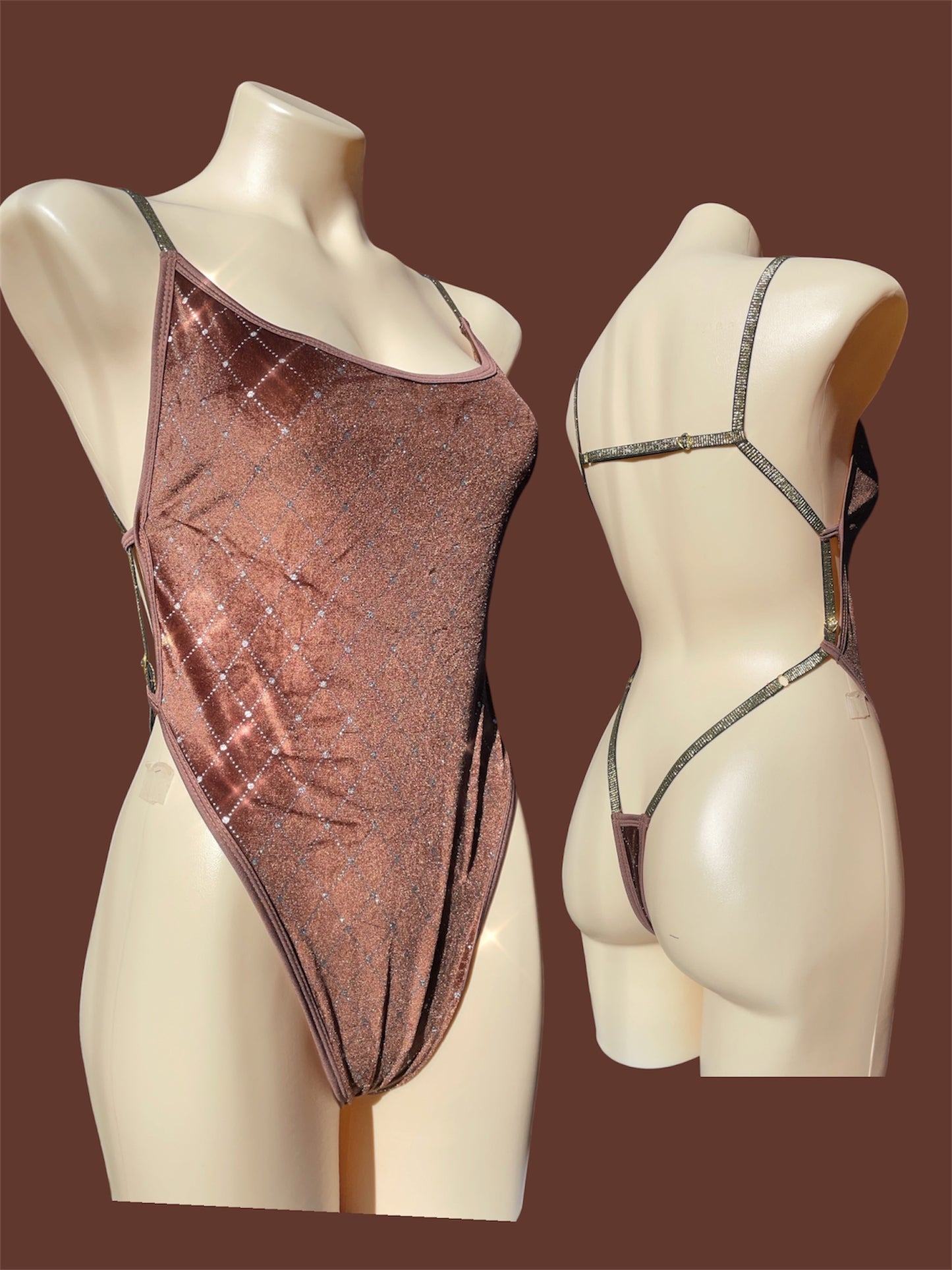 Eve bodysuit - brown diamond