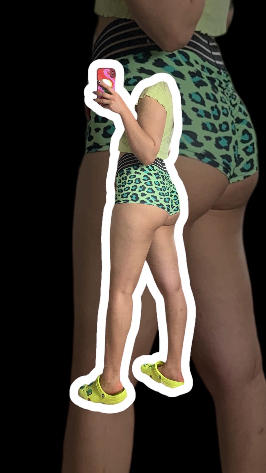Cheetah pole bra/shorts
