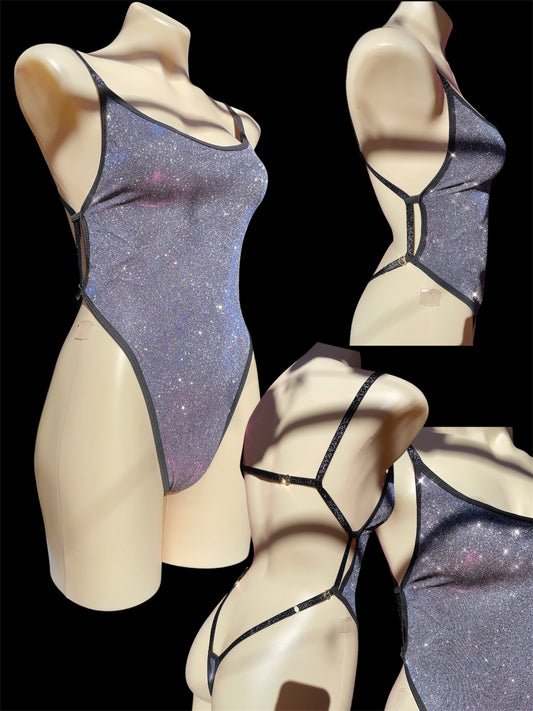 Eve bodysuit - blue sparkles