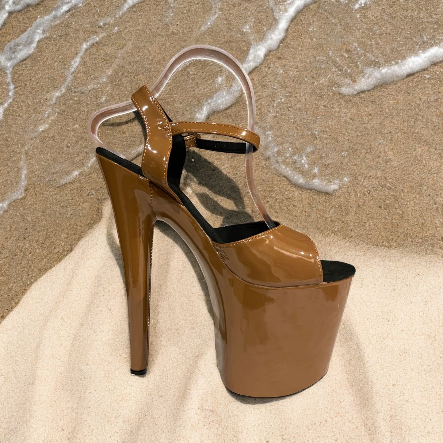 Brown sandals 8 inch