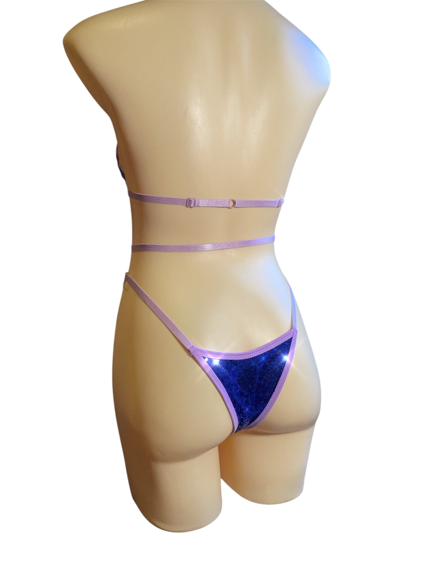 Diamond tease - Blue & lilac bikini