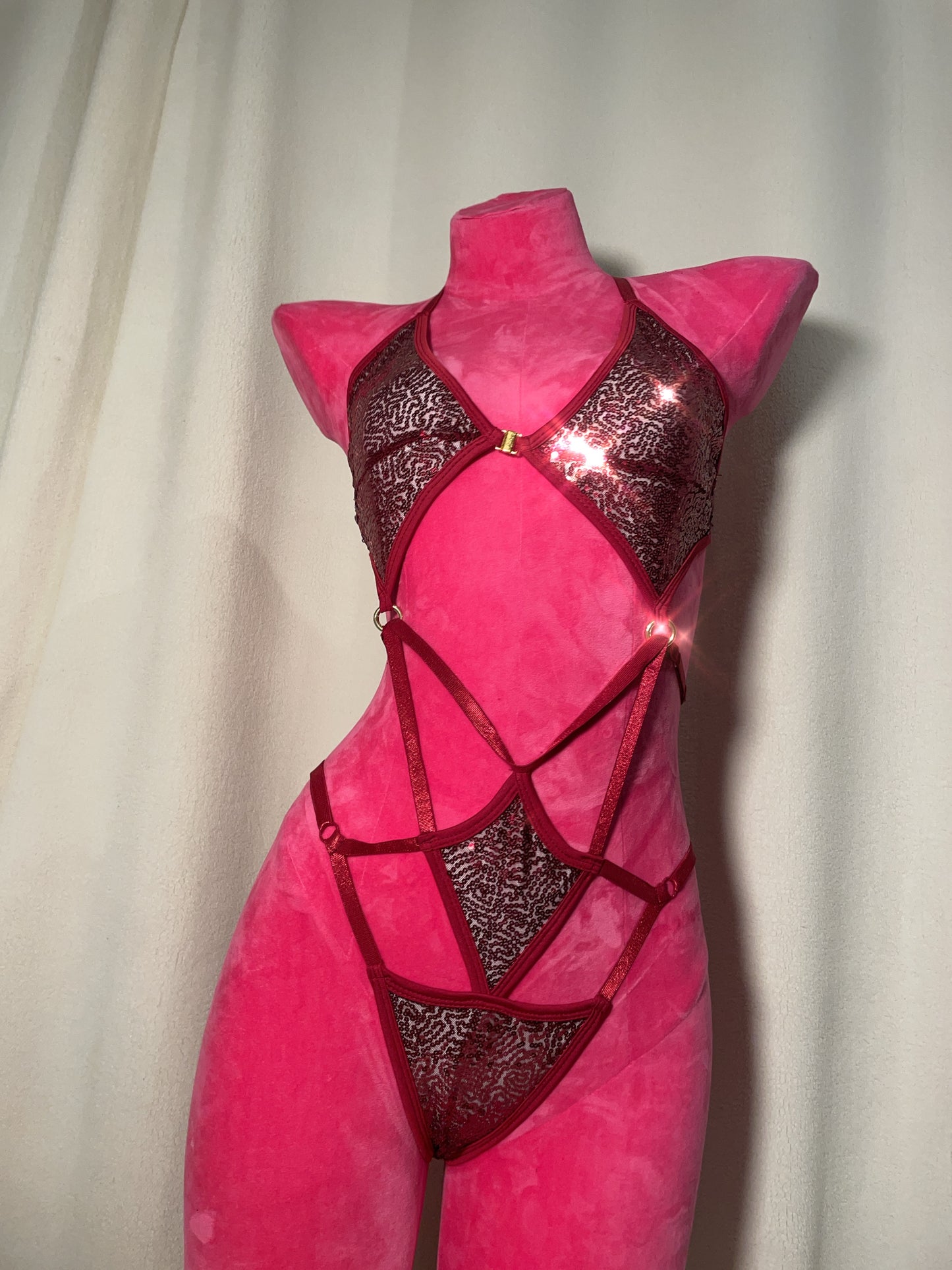 Goddess bodysuit - burgundy
