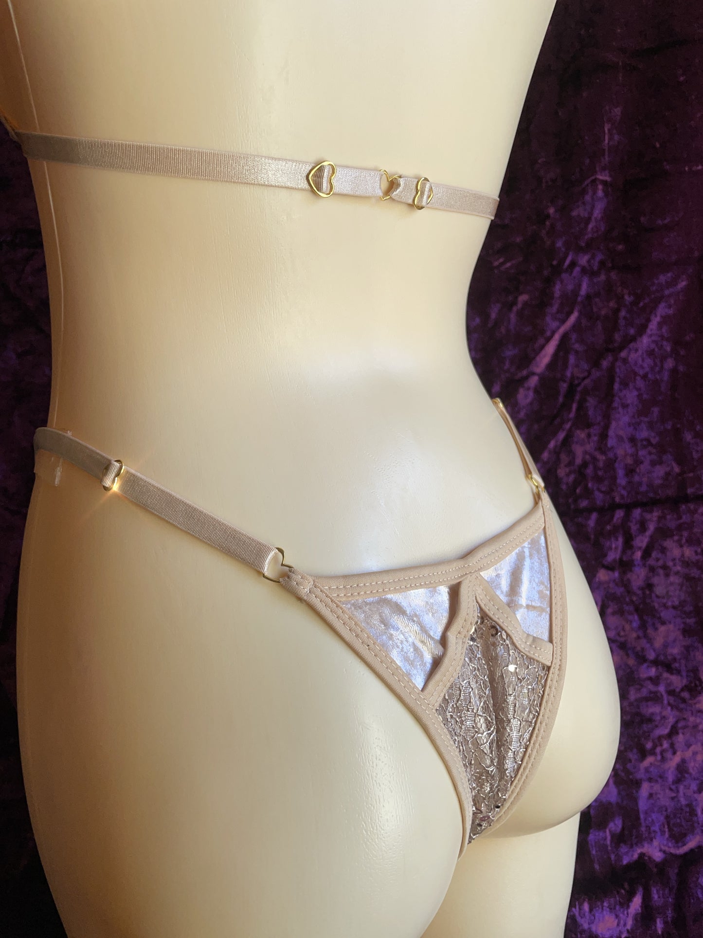 Desire Sequin lace bikini - gold