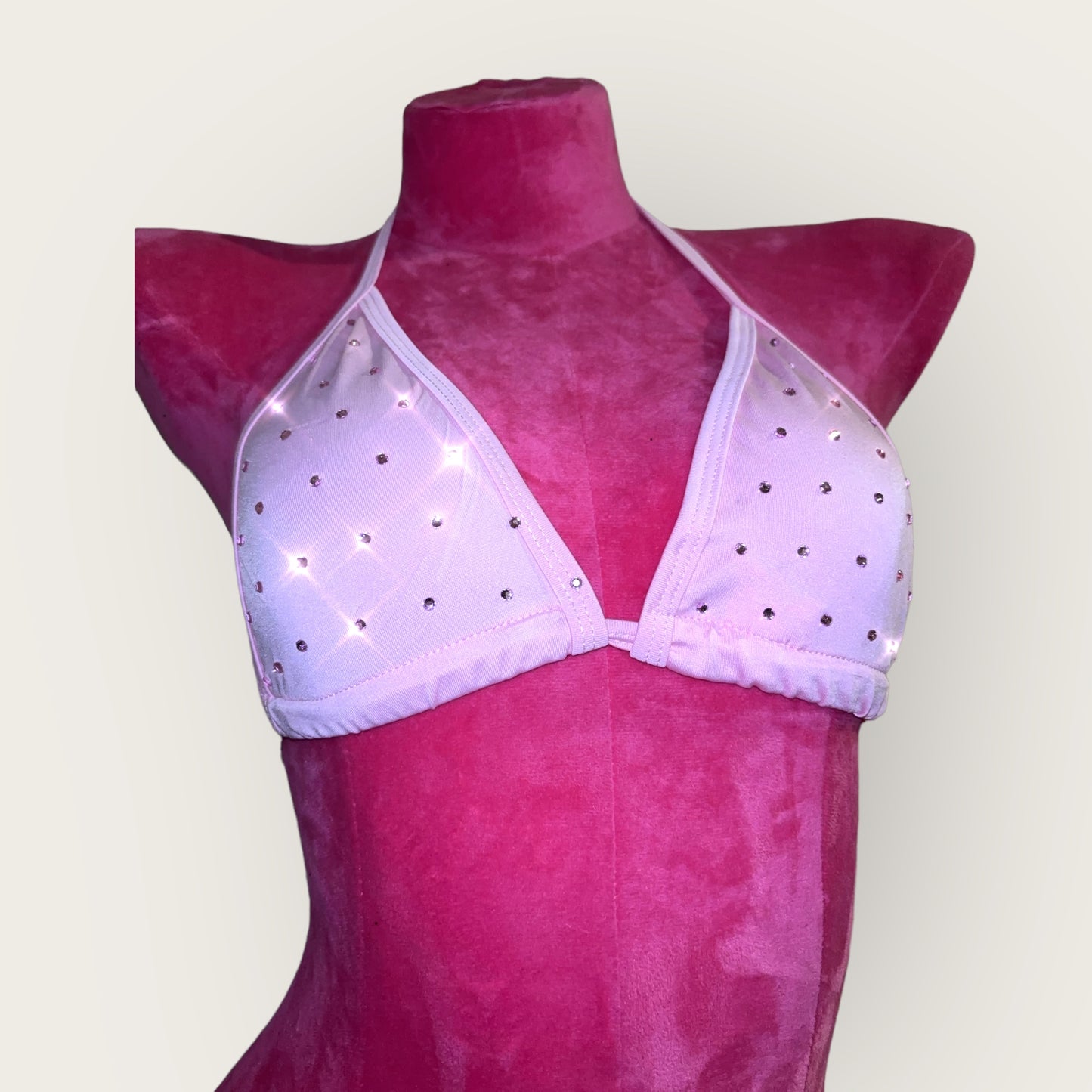 bling bikini - baby pink rhinestones