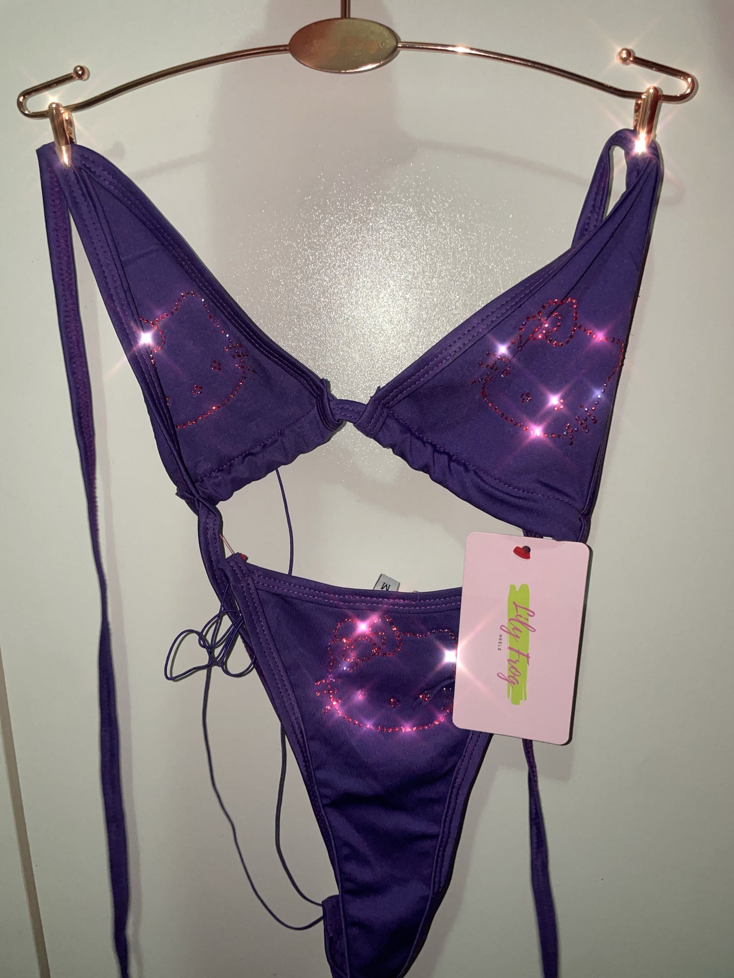 bling bikini - purple kitty