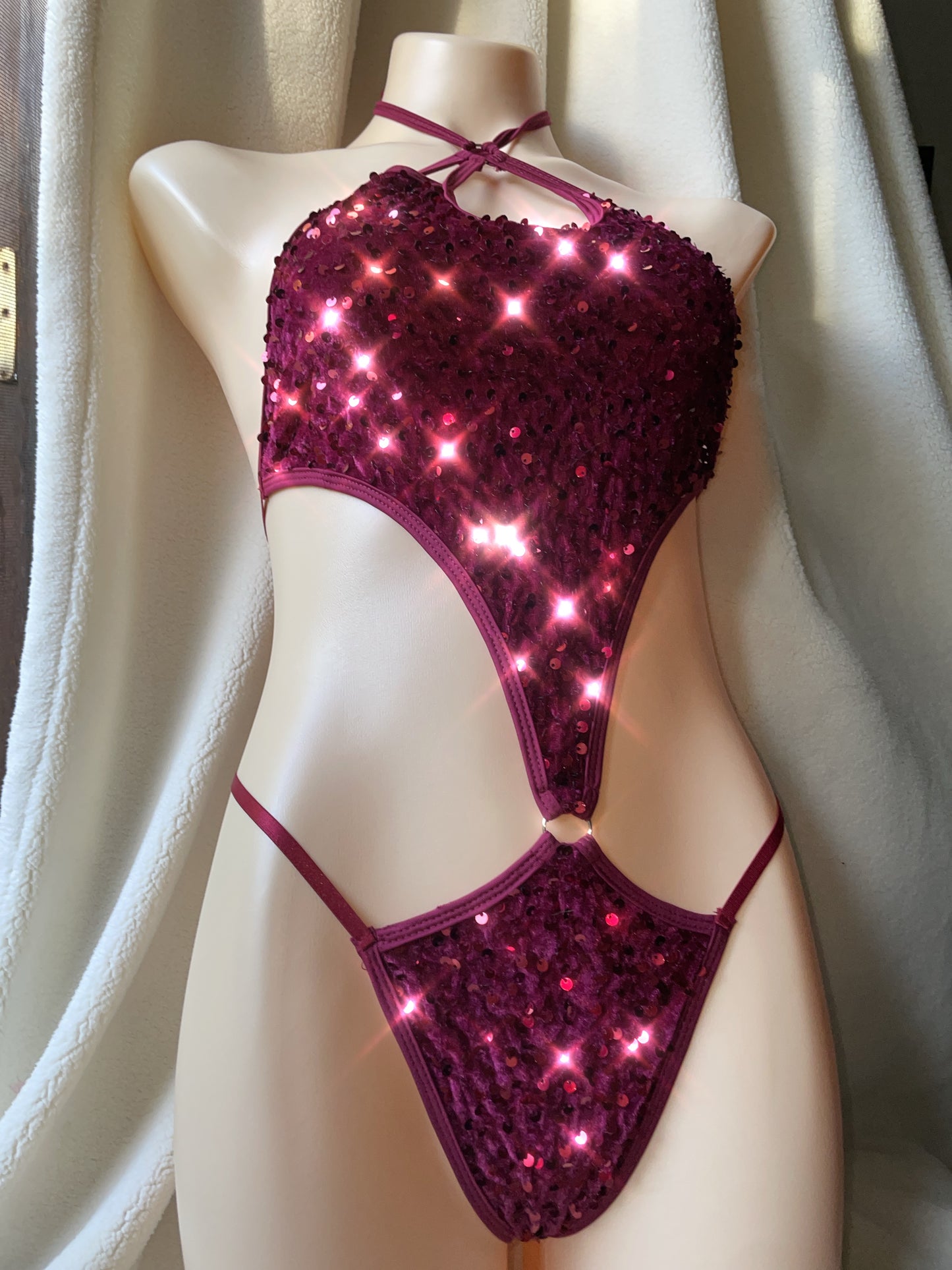 Syrena bodysuit I - burgundy