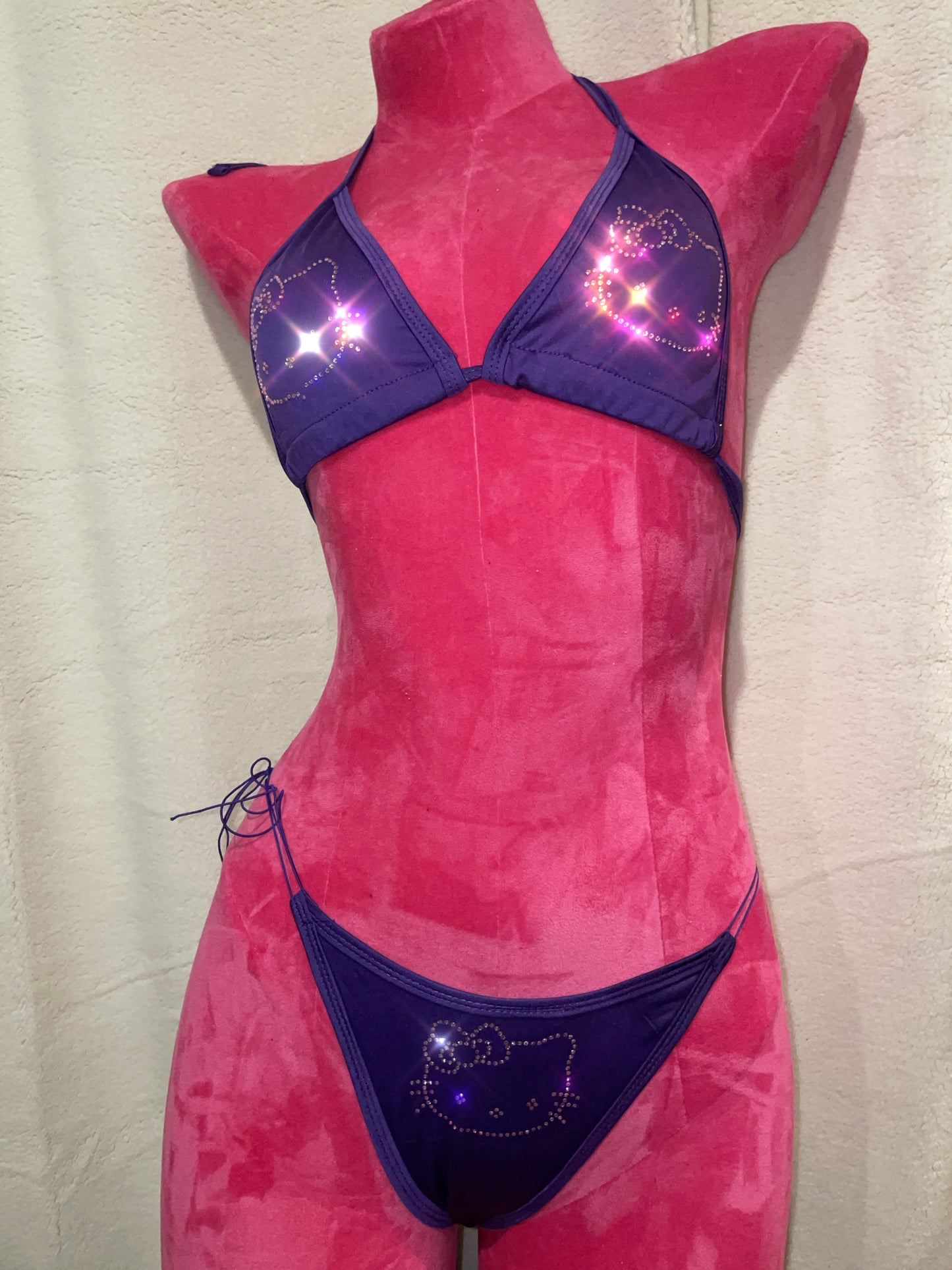 bling bikini - purple kitty