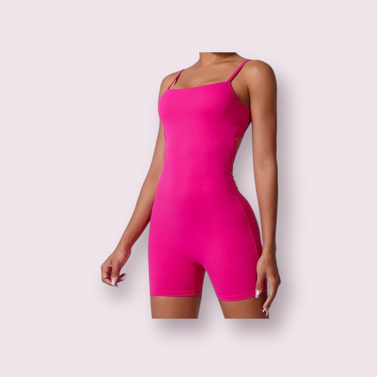 Hot pink bodysuit scrunch bum