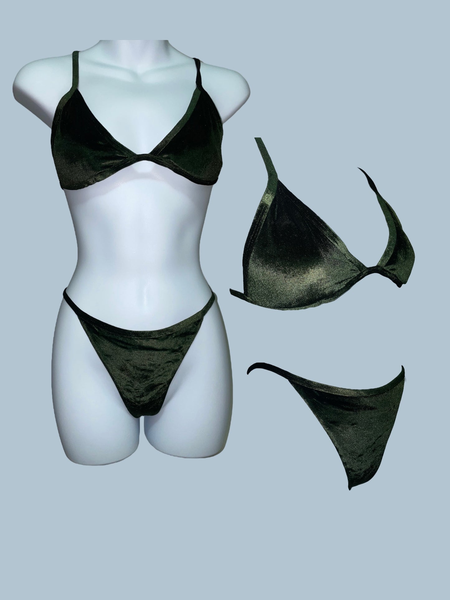 Petite velvet bikini