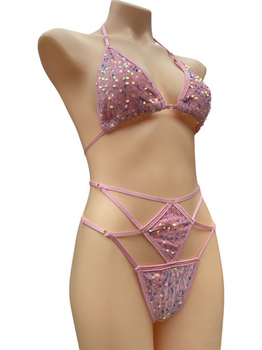 Goddess Bikini baby pink - Adjustable