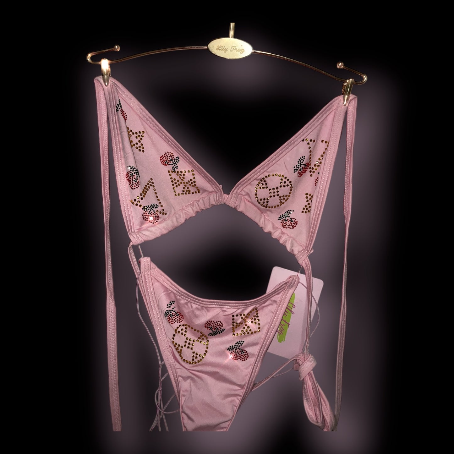 Baby pink cherry bikini