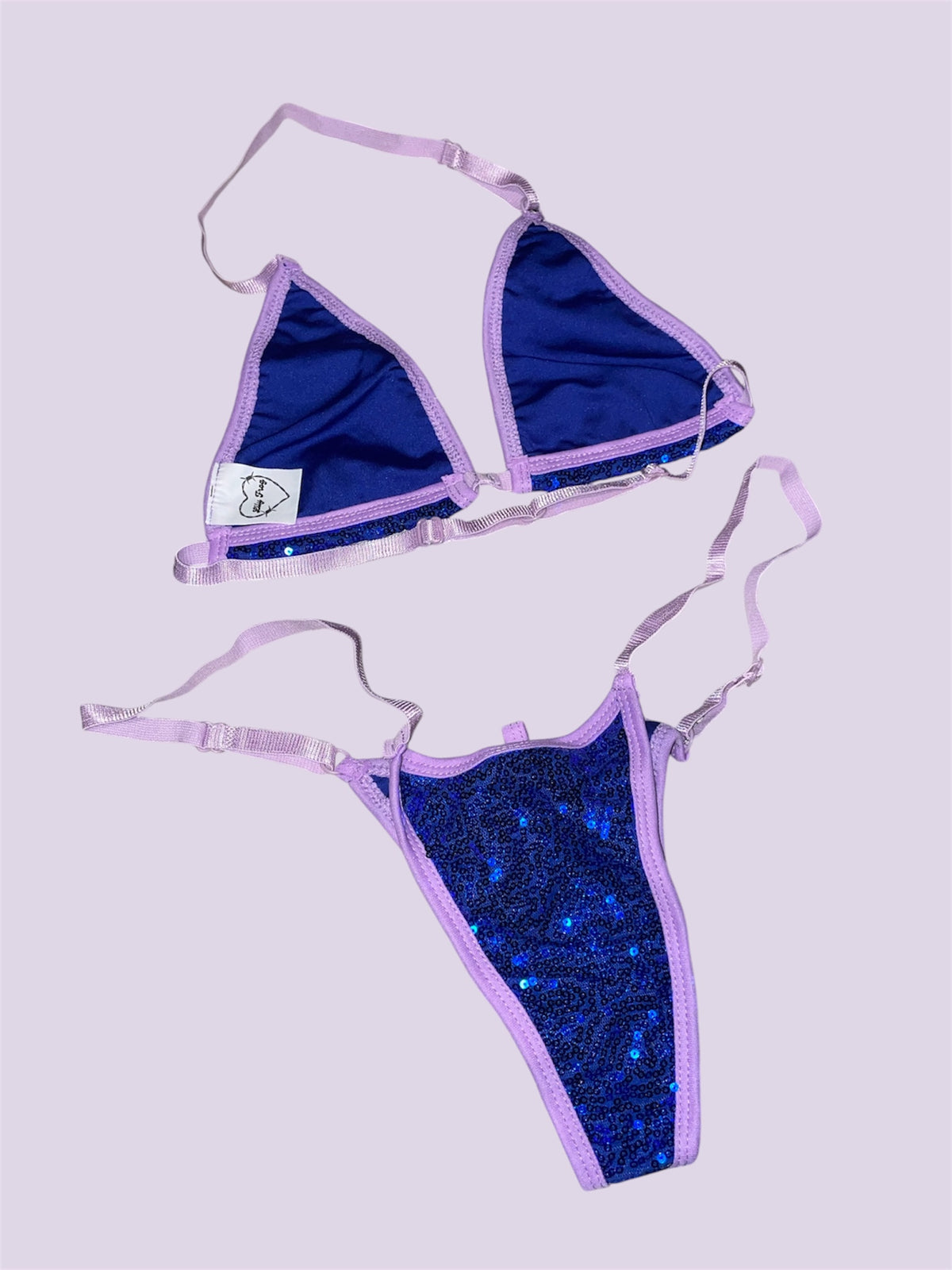 Diamond tease - Blue & lilac bikini