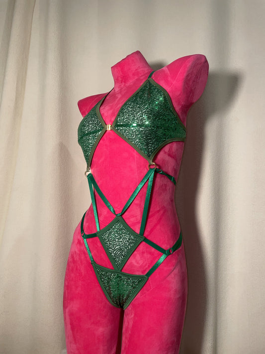 Goddess bodysuit - green