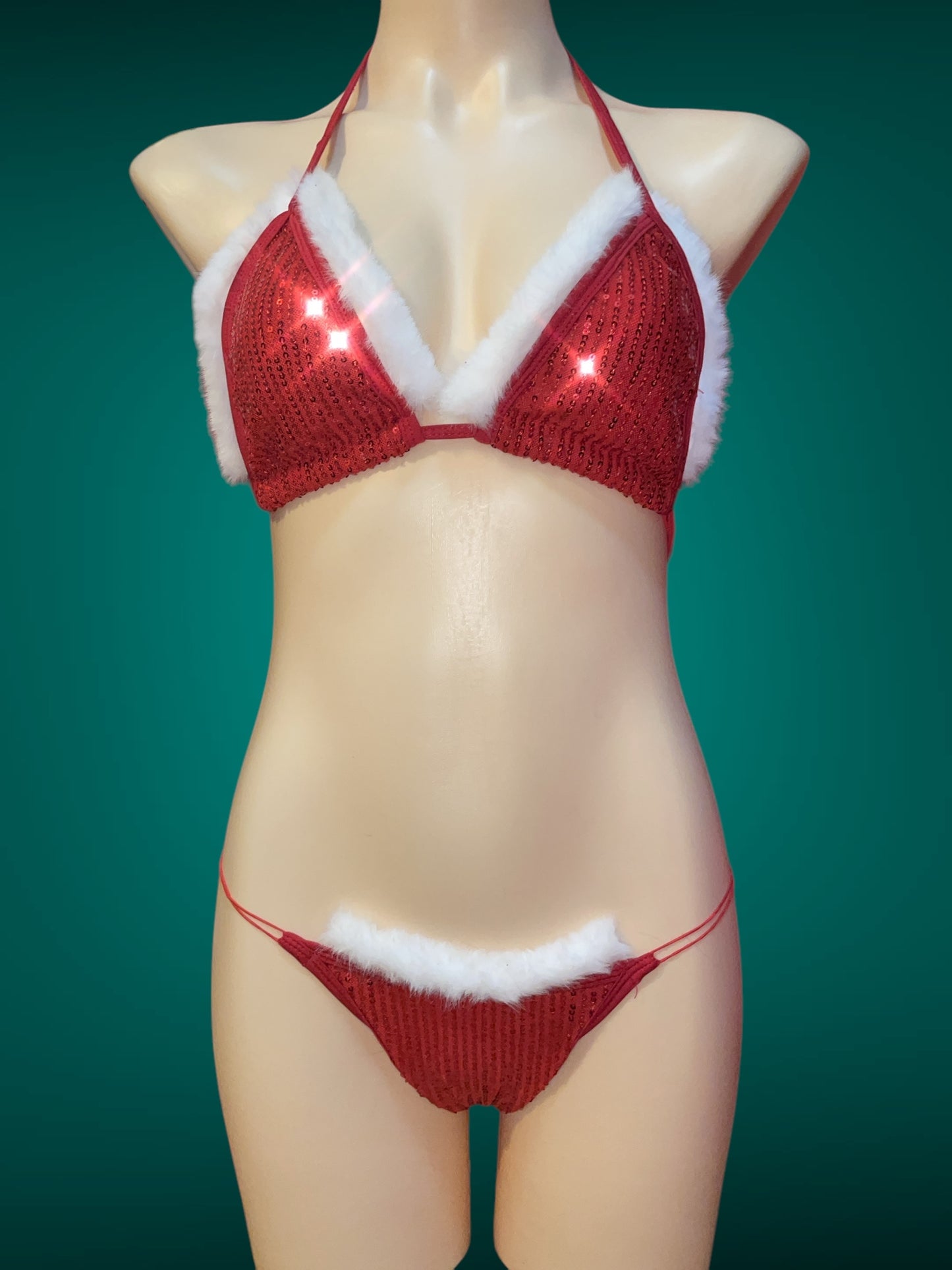 Christmas bikini - red sequin