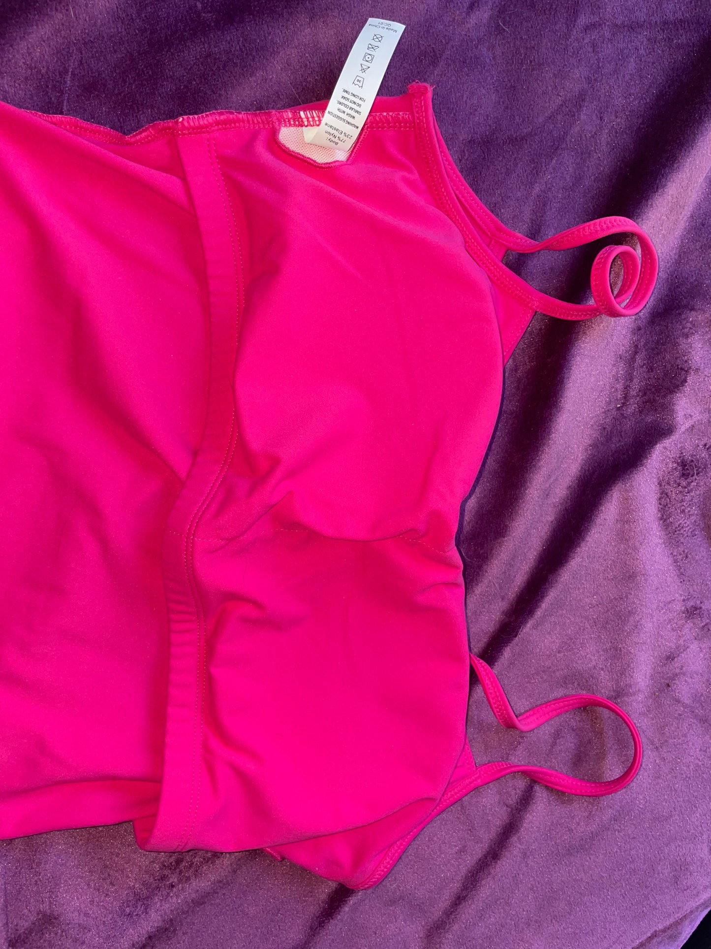 Hot pink bodysuit scrunch bum