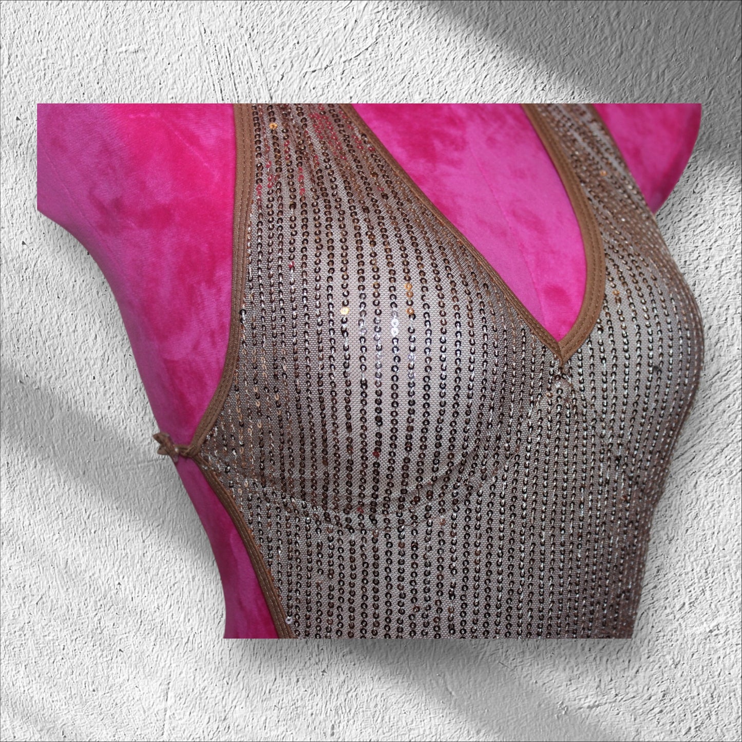 Brown sequin bodysuit adjustable