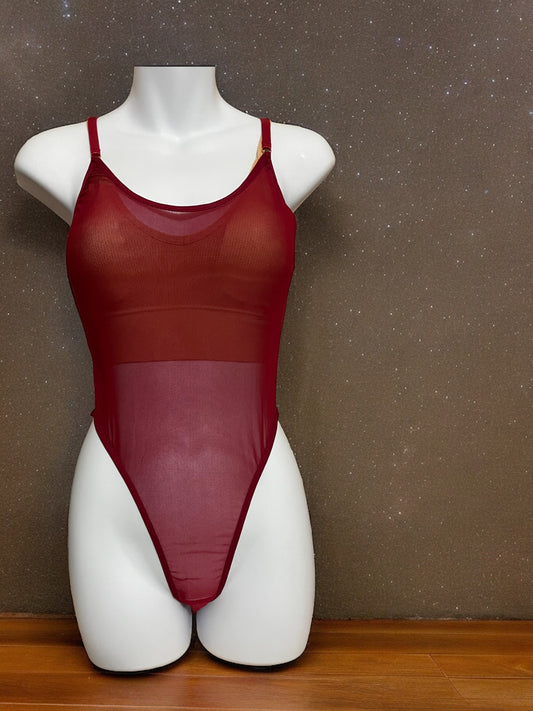 Red Mesh bodysuit