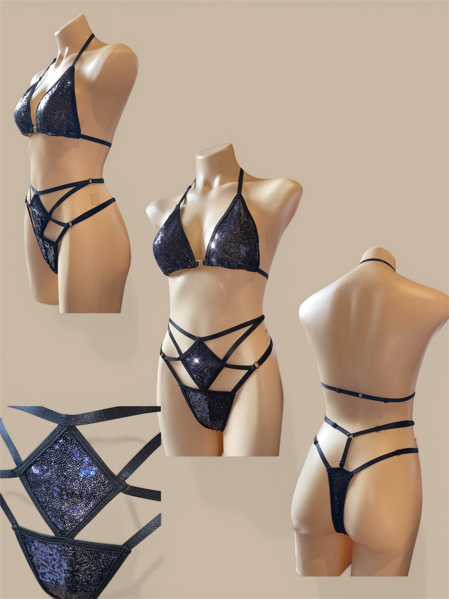 Goddess bikini V2 - dark Blue