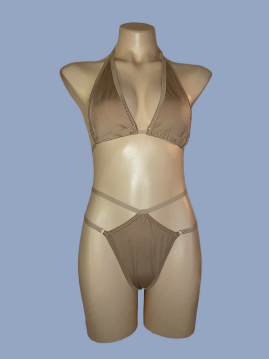 Adjustable bikini - tan
