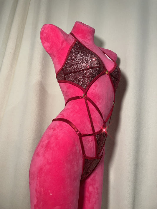 Goddess bodysuit - burgundy