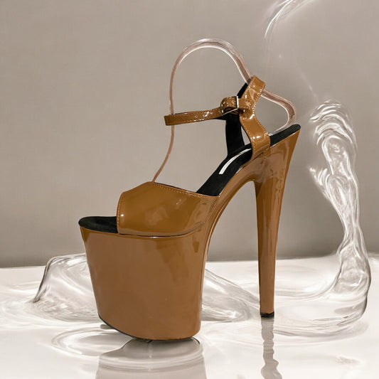 Brown sandals 8 inch