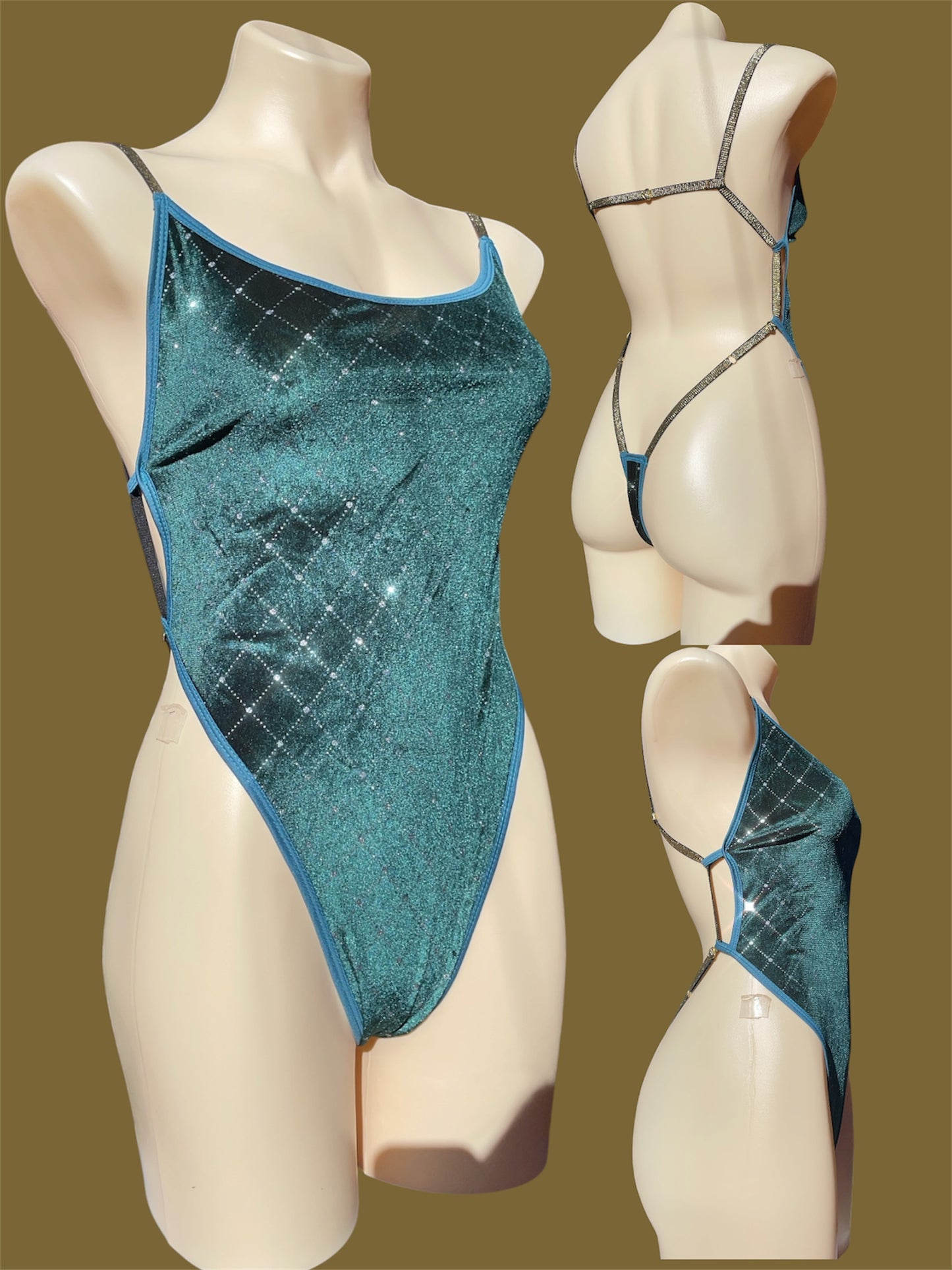 Eve bodysuit - green diamond