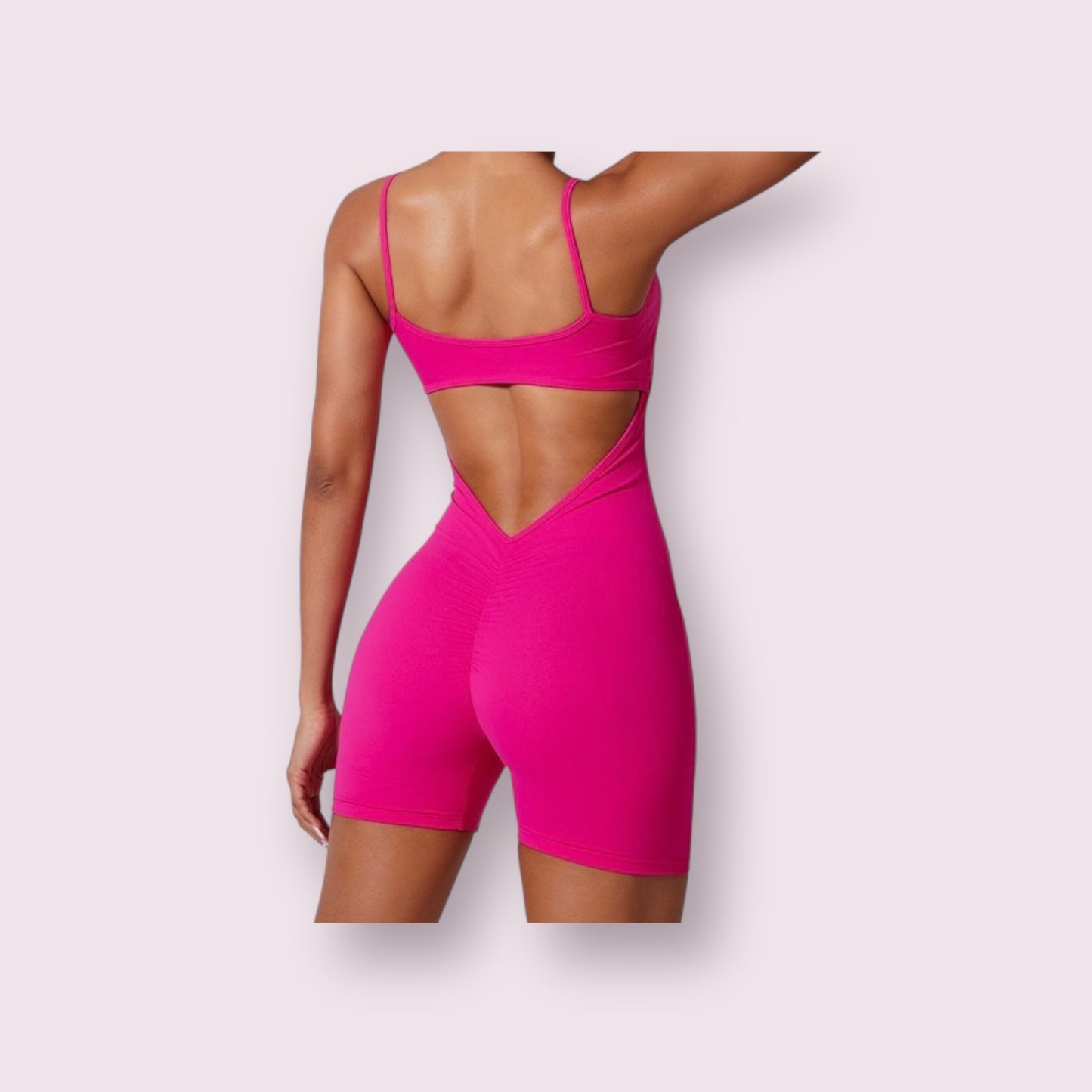 Hot pink bodysuit scrunch bum