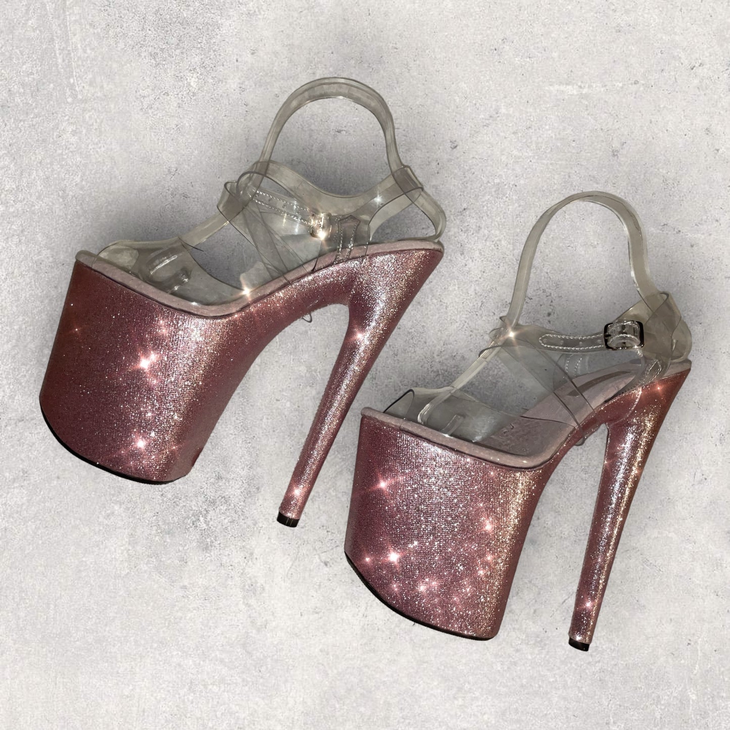 Glitter pink sandals