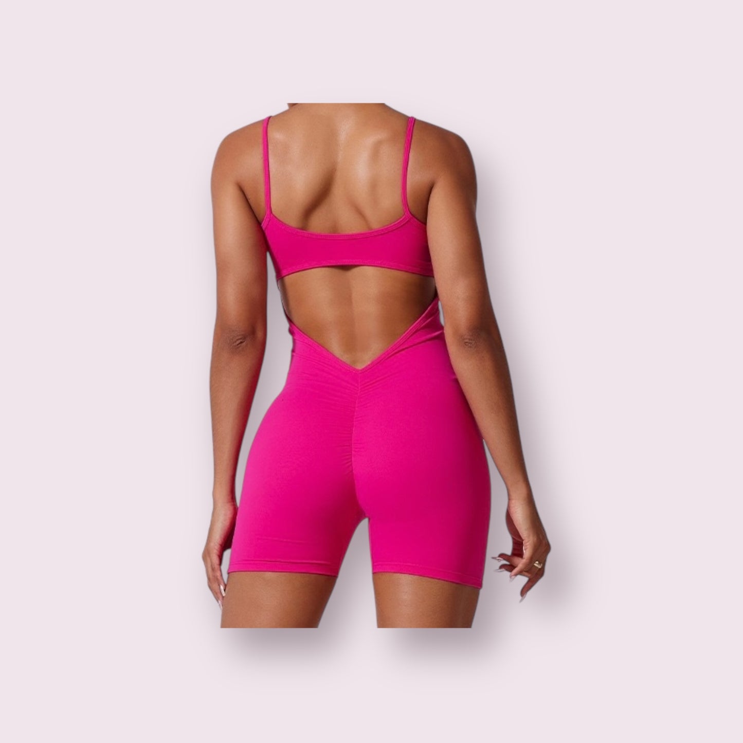 Hot pink bodysuit scrunch bum